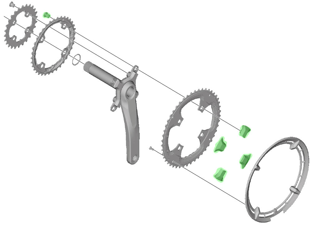 Vis de plateau Shimano xt pour fc-t8000 (4 pièces)