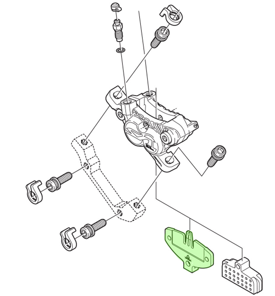 Entretoise de patin Shimano pour br-m820 br-m640 m9120