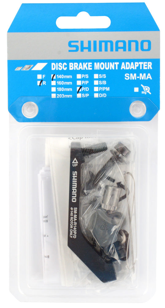 Adaptateur Shimano sm-ma-r140p d post-mount vers flat-mount pour rotor arrière de 140 mm