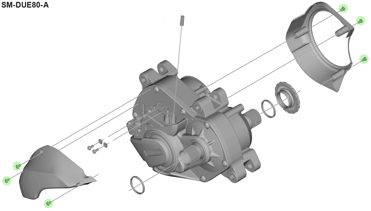 Boulons de fixation Shimano pour couvercle de l'unité d'entraînement des marches sm-due80