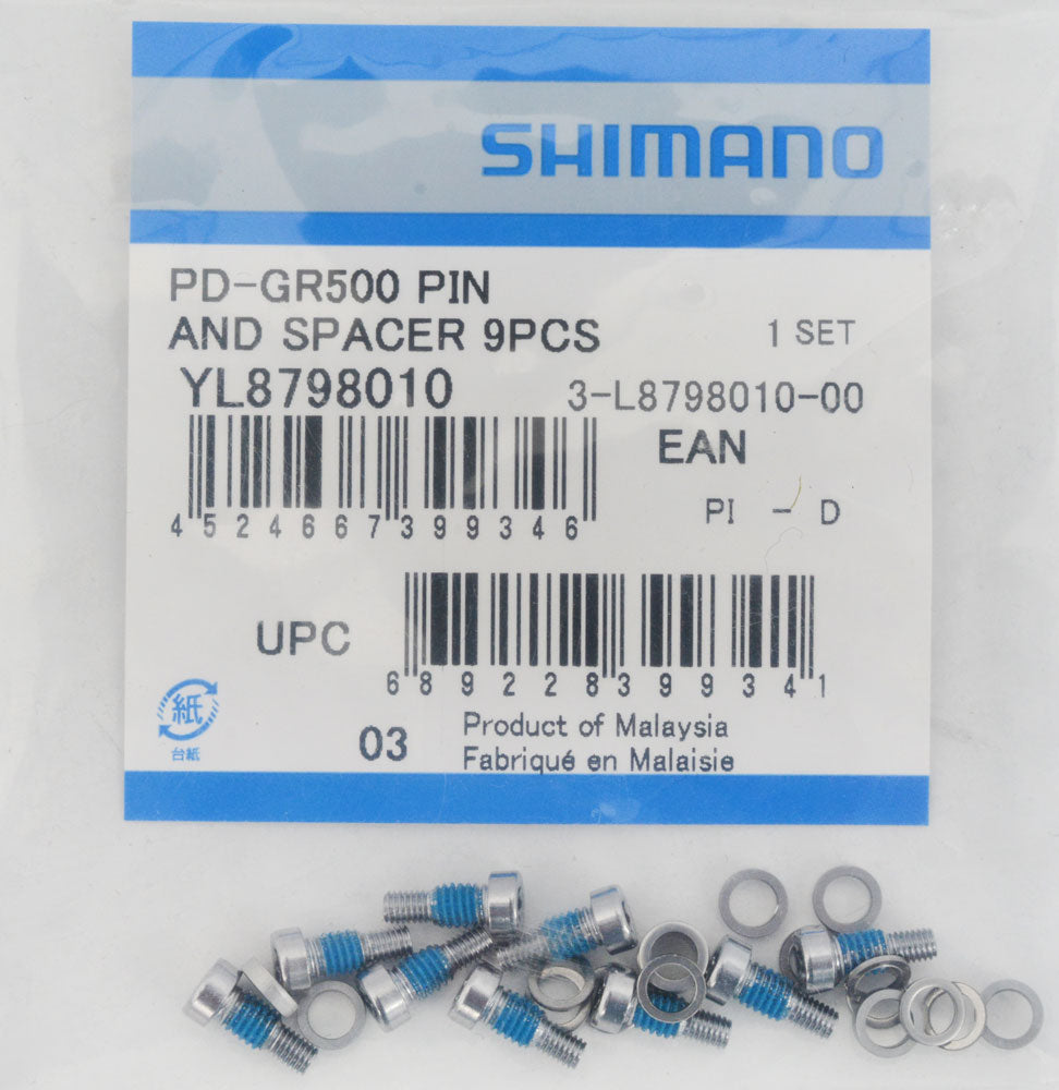 Broches de remplacement Shimano pour pd-gr500 m820 mx80 (9 pièces)