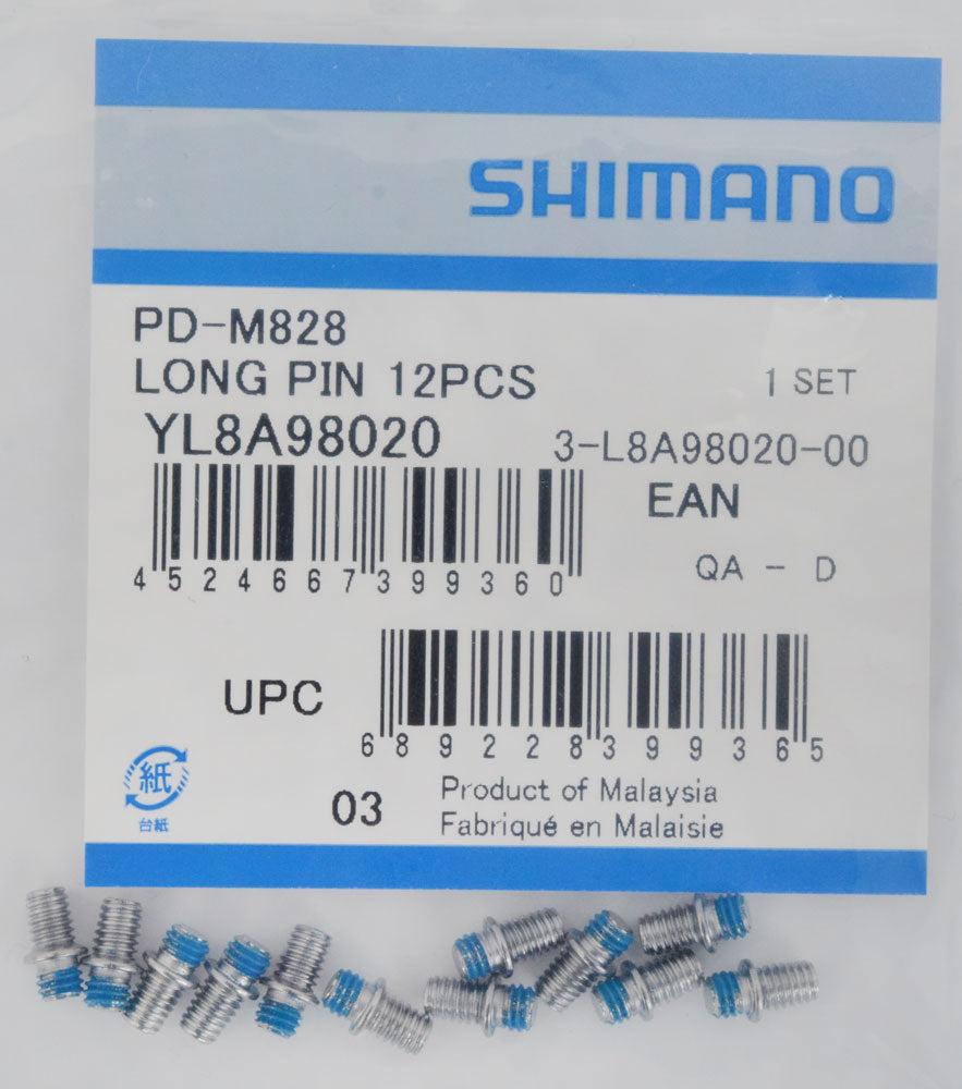 Broches de remplacement Shimano pour pd-m828 m8040 longues (12 pièces)