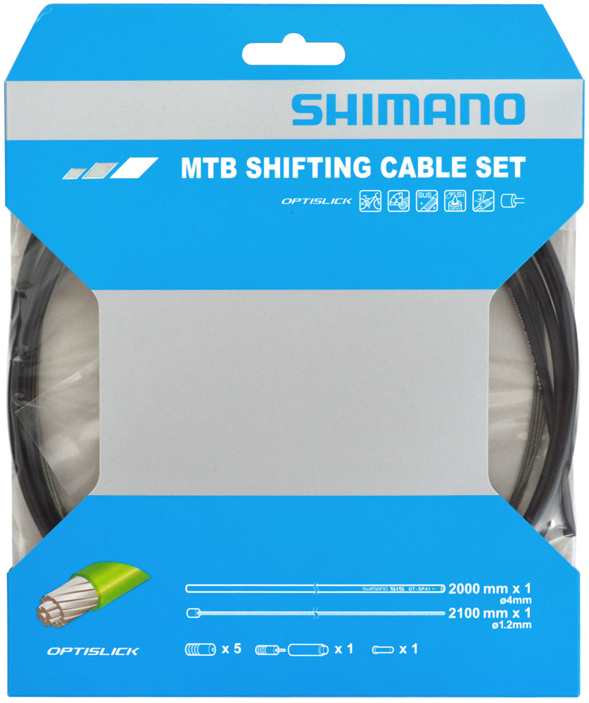 Jeu de câbles de changement de vitesse Shimano ot-sp41 optislick vtt pour 1 vitesse