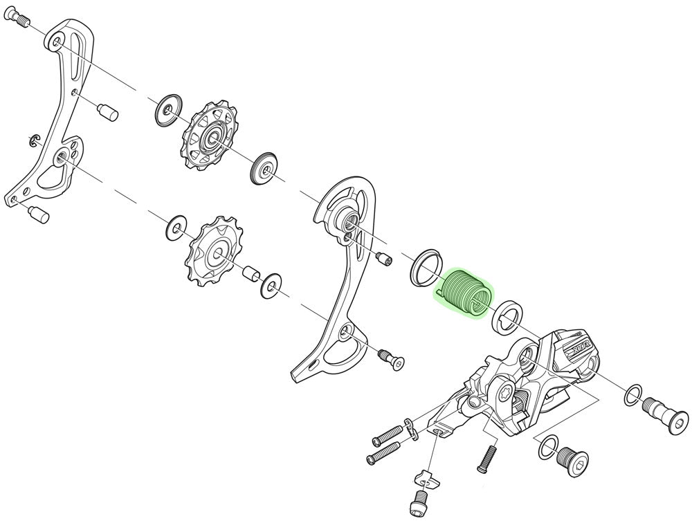 Ressort Shimano pour dérailleur arrière xt xtr