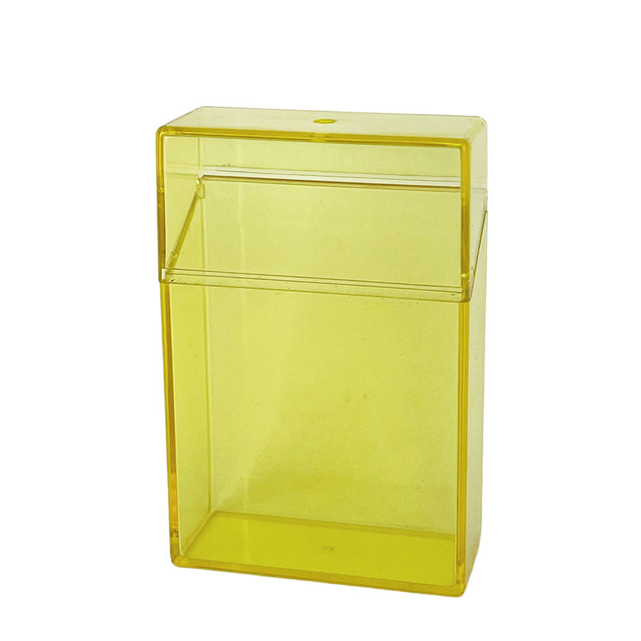 Boîte à cigarettes jaune 6x2,7x9,3cm