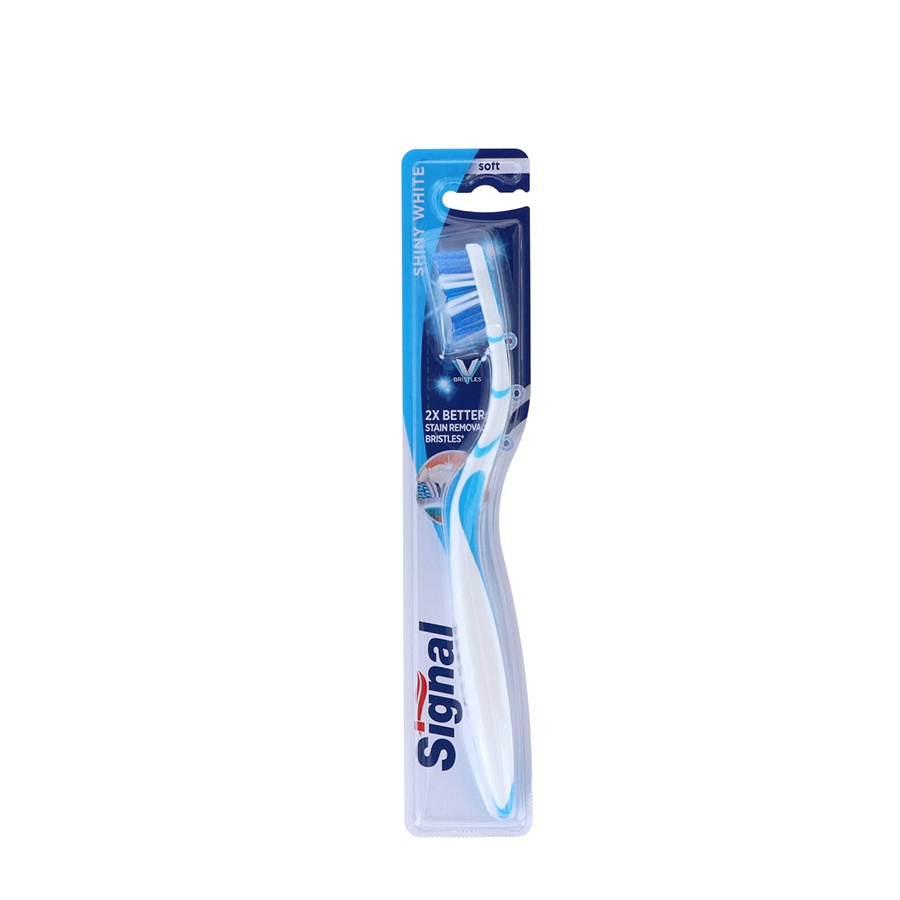Brosse à dents Signal blanc brillant souple