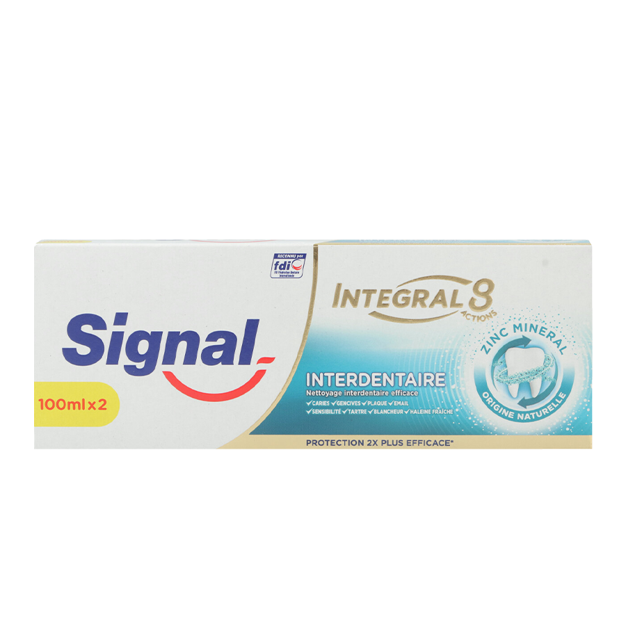 Signal dentifrice intégral 8 interdentaire 2x100ml