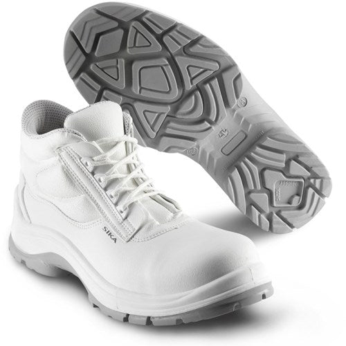 Sika beat mid - s2 - chaussure haute à lacets - 216 blanc | blanc | taille 45 - 5703617156720