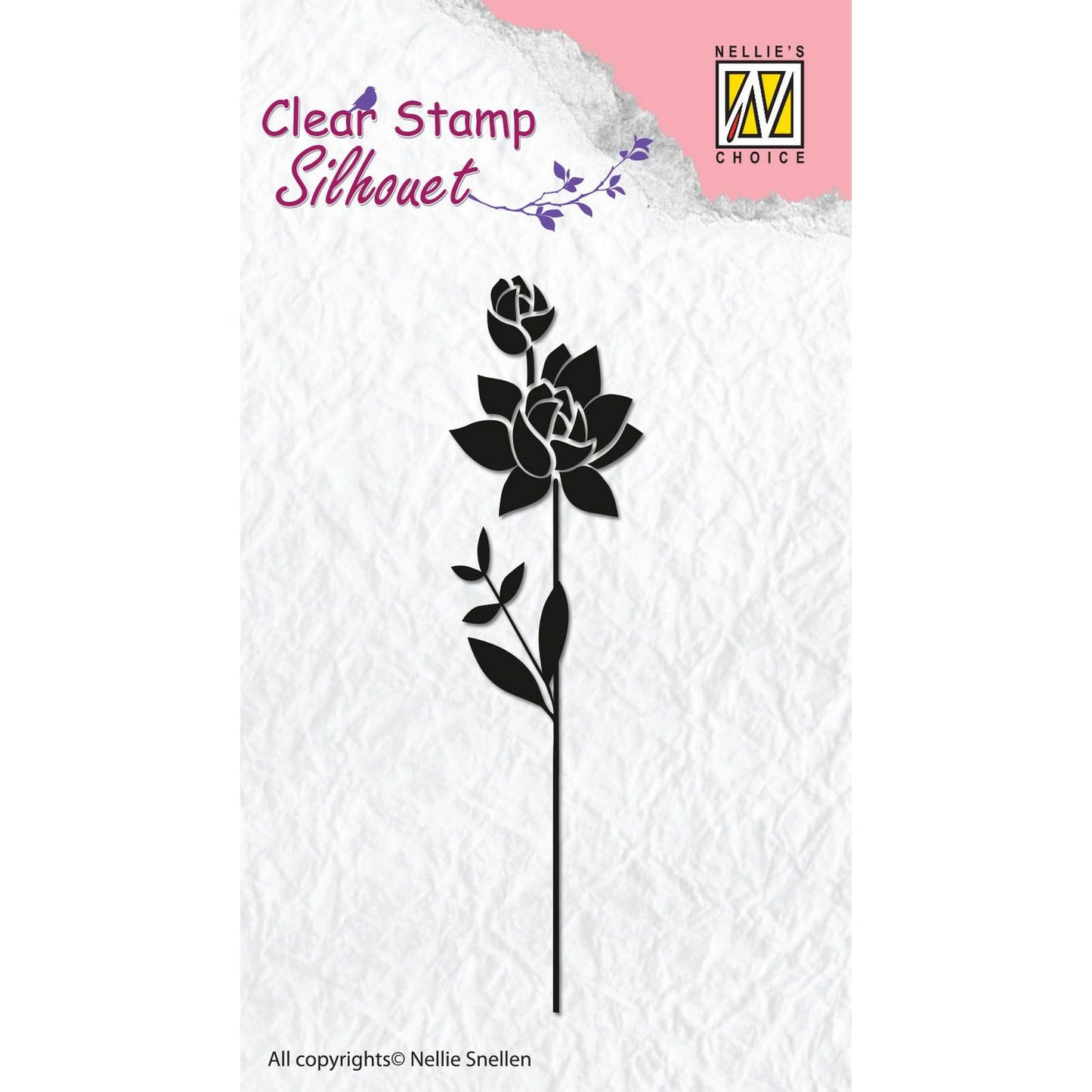 Le choix de Nellie • tampons transparents silhouette fleur-11