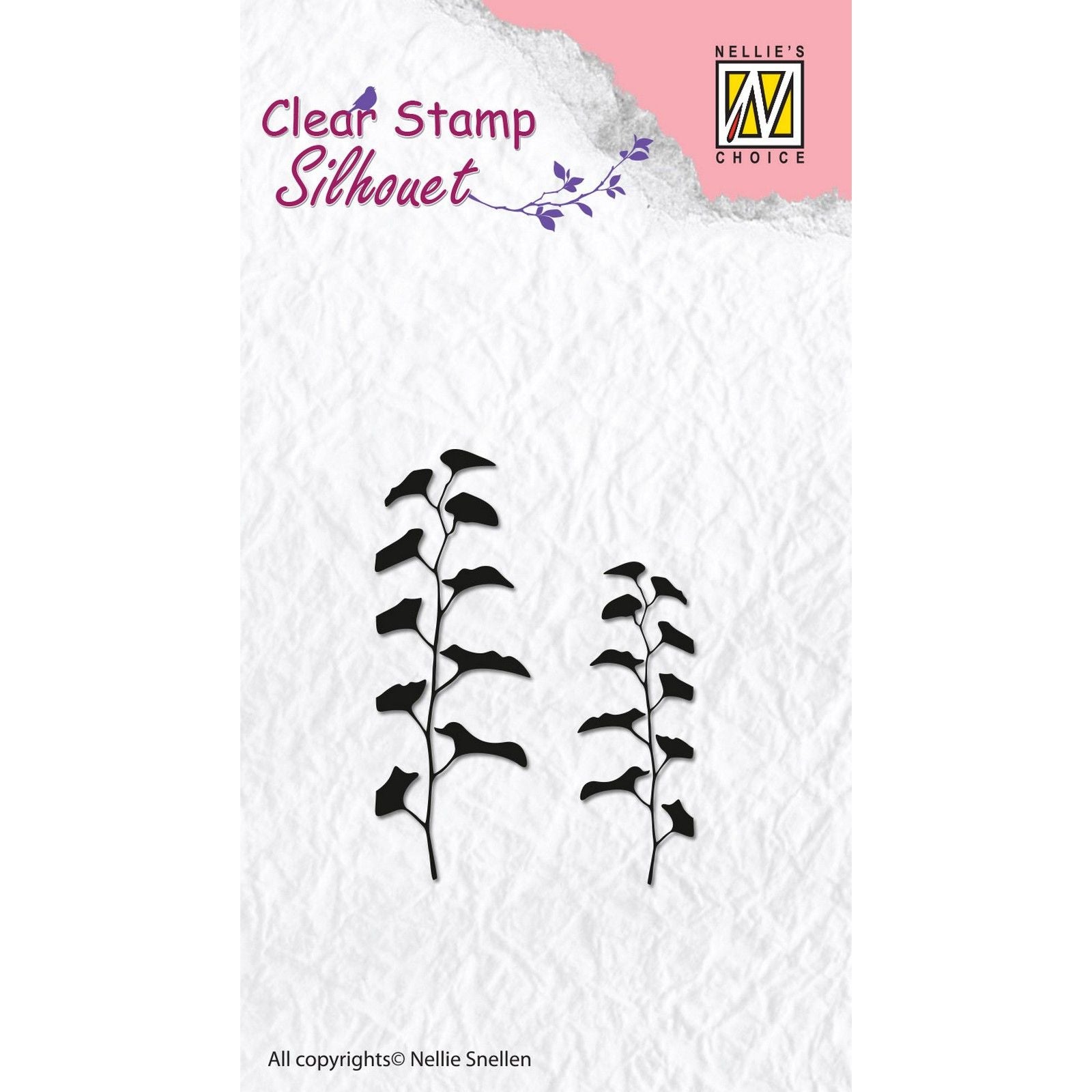 Le choix de Nellie • tampon transparent silhouette fleur 13