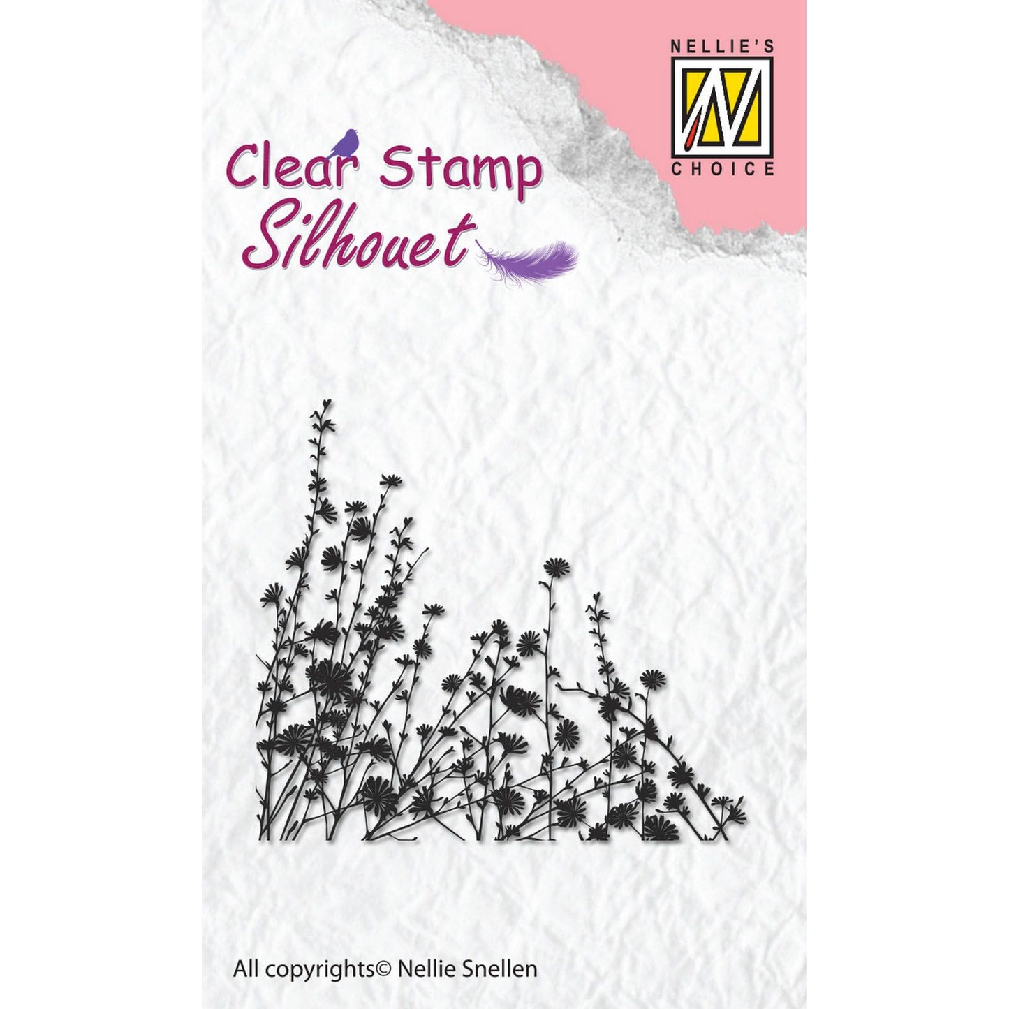 Le choix de Nellie • tampons transparents silhouette fleurs printanières