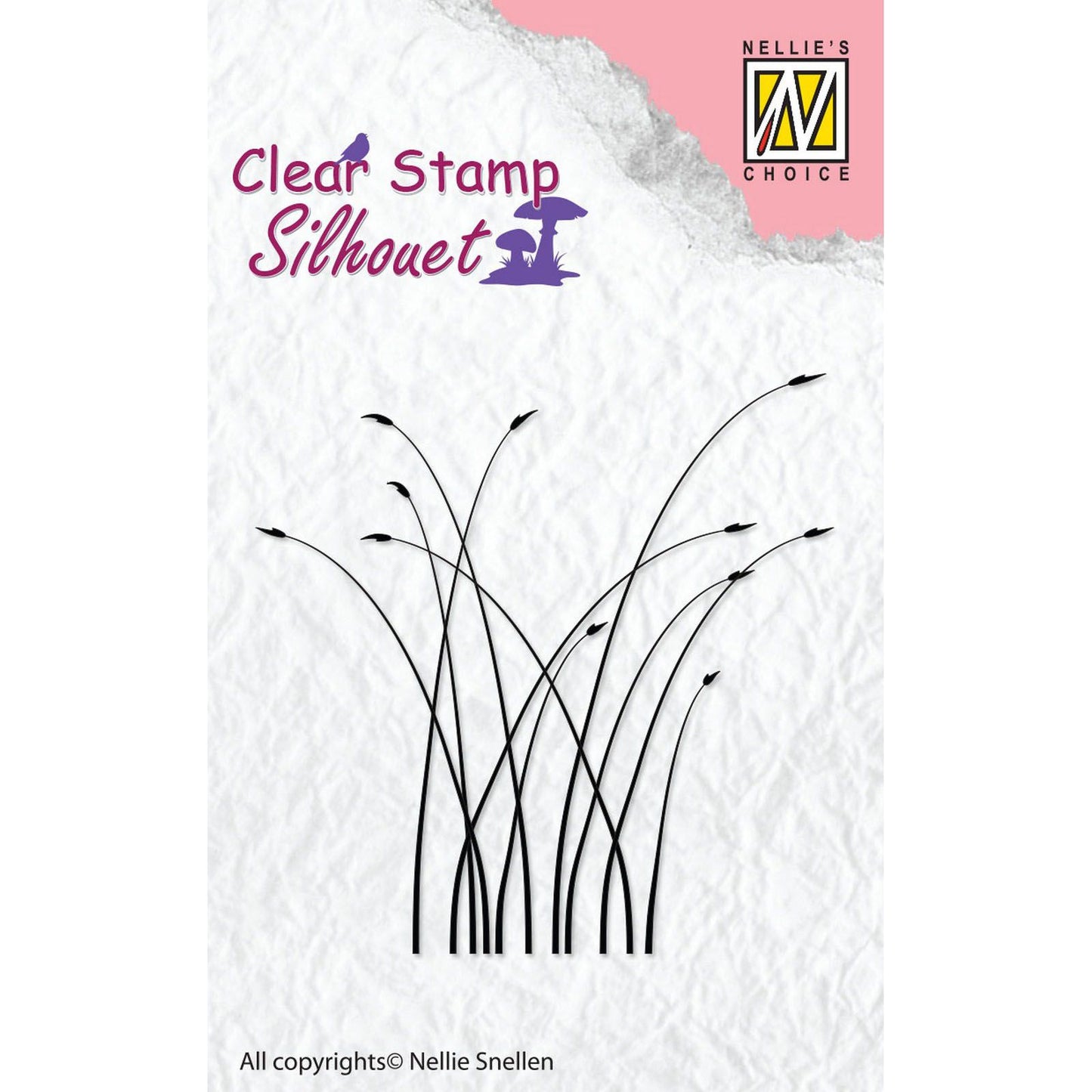 Le choix de Nellie • tampons transparents silhouette herbe fleurie