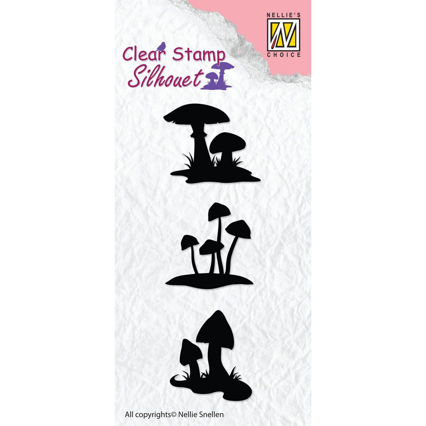 Le choix de Nellie • tampons transparents silhouette champignons