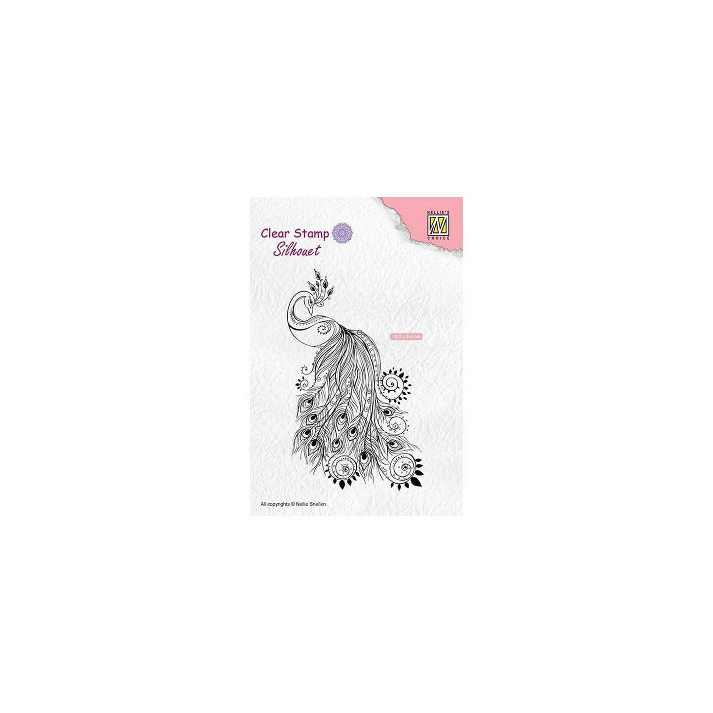 Le choix de Nellie • tampons transparents silhouette paon