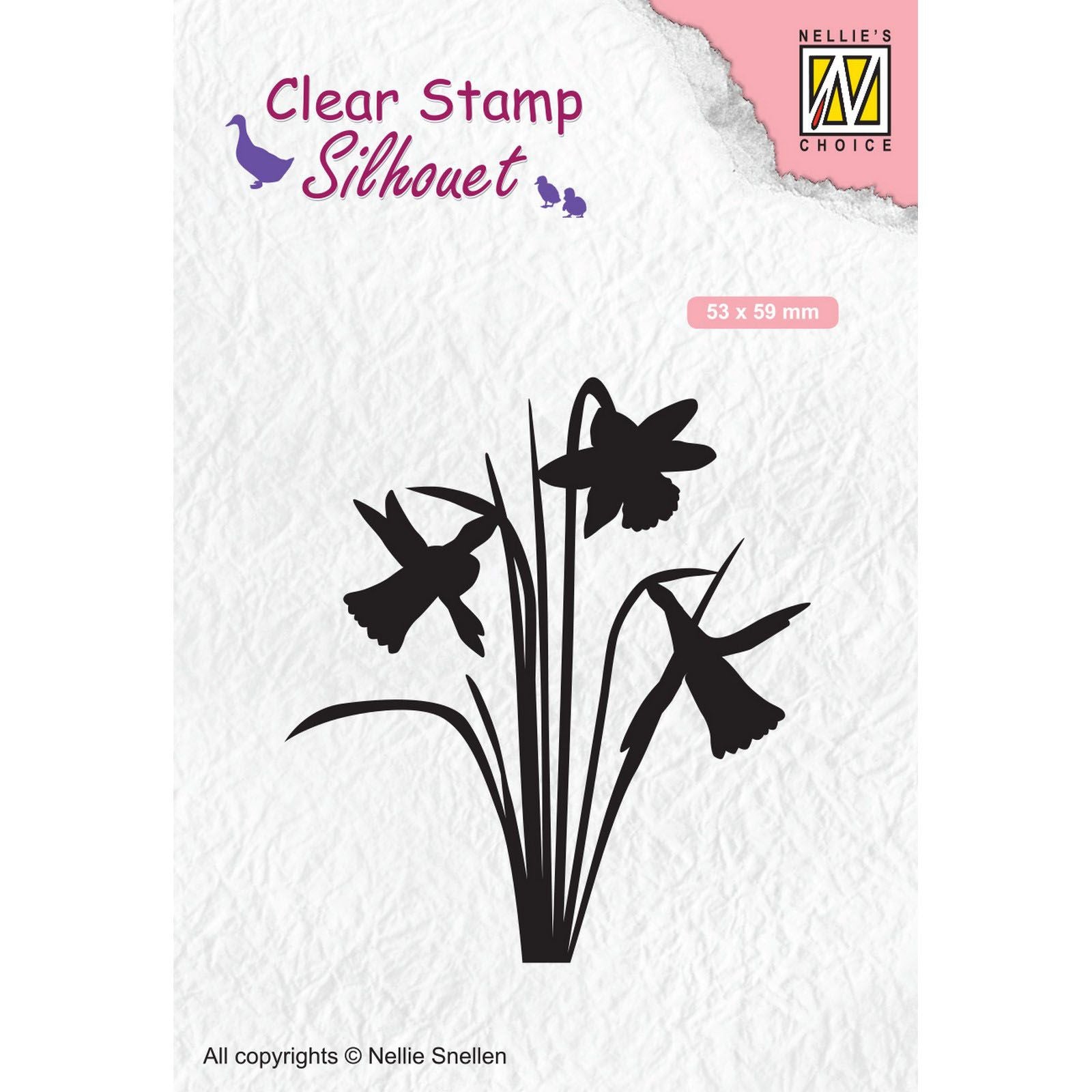 Le choix de Nellie • tampons transparents silhouette jonquille