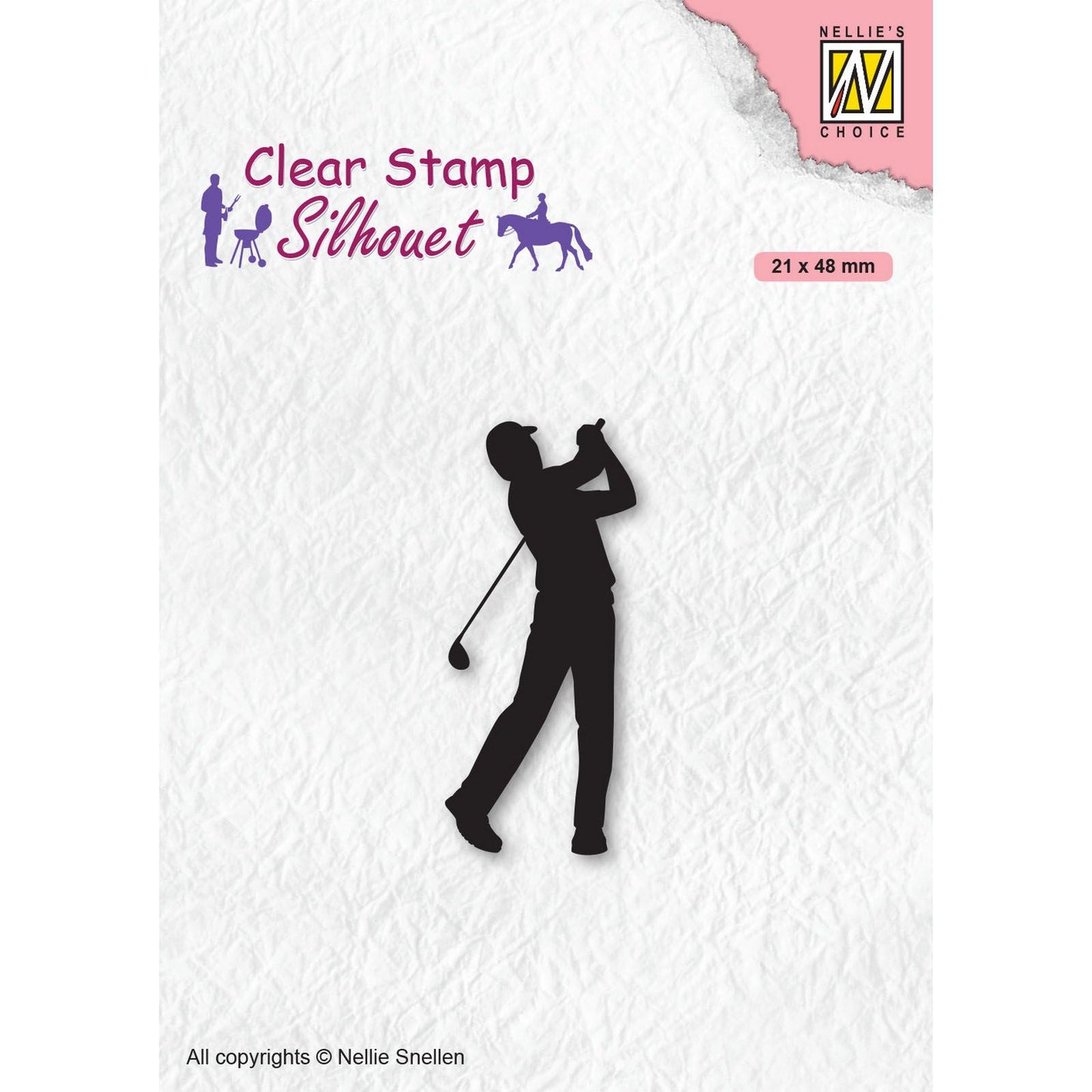 Le choix de Nellie • silhouette tampons transparents hommes-choses golfeur