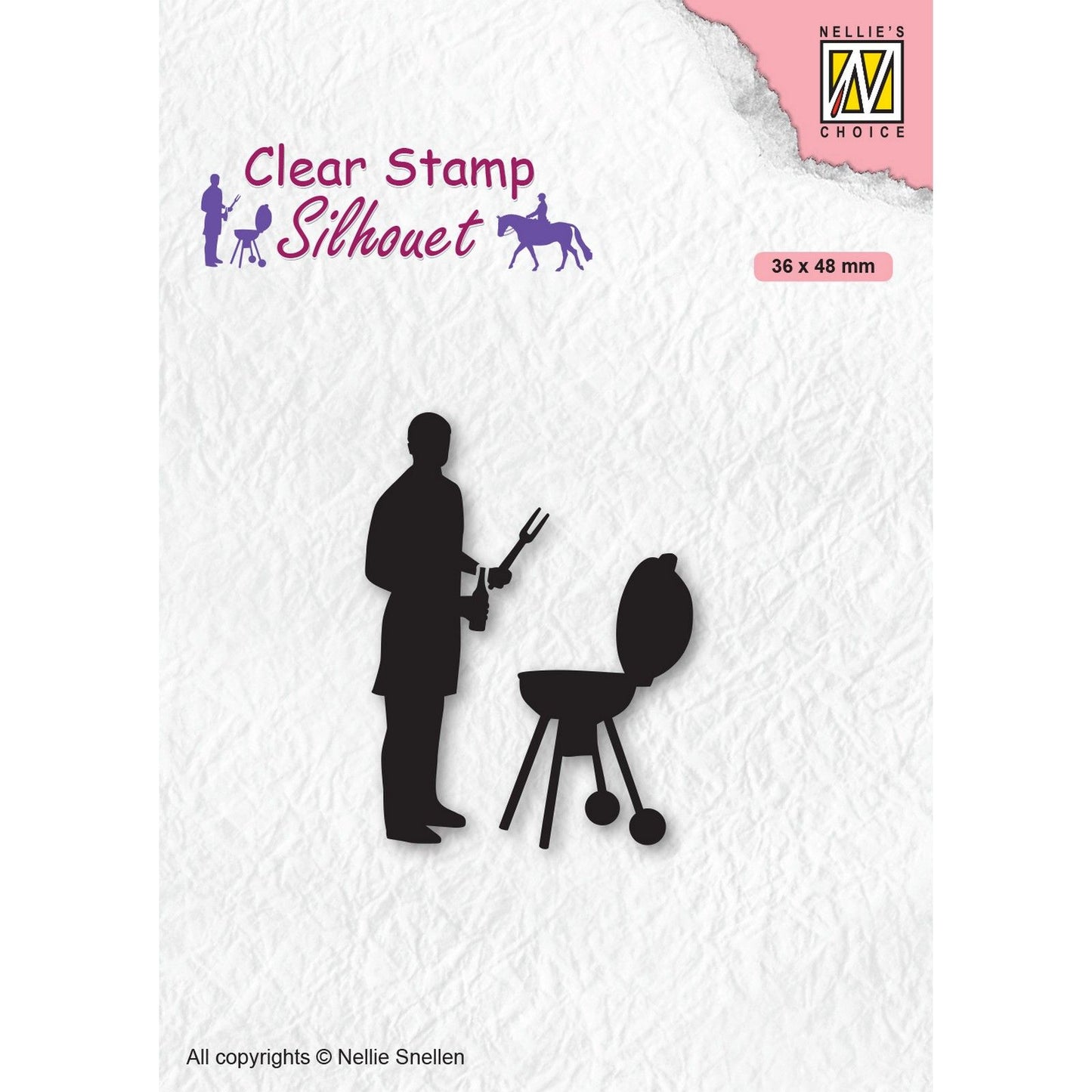 Le choix de Nellie • silhouette tampons transparents hommes-choses barbecue
