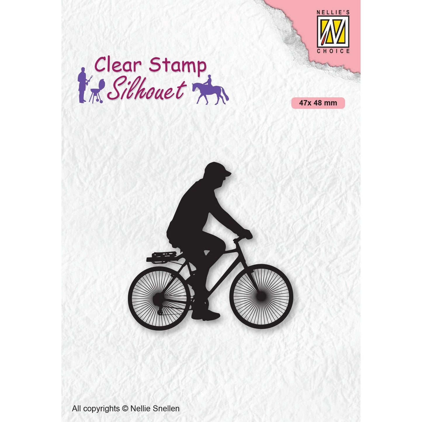 Le choix de Nellie • silhouette tampons transparents hommes-choses cycliste