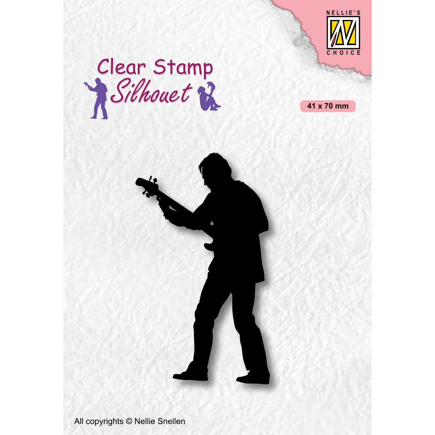 Le choix de Nellie • silhouette tampons transparents série adolescents guitariste