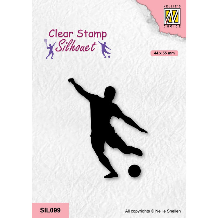 Choix de Nellie • tampons transparents silhouette série sport joueur de football