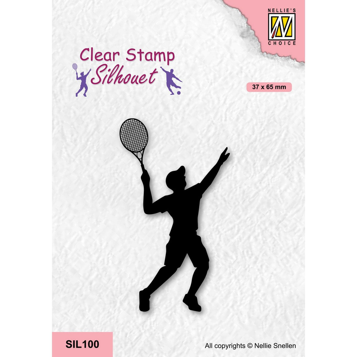 Le choix de Nellie • Tampons transparents silhouette série sport joueur de tennis