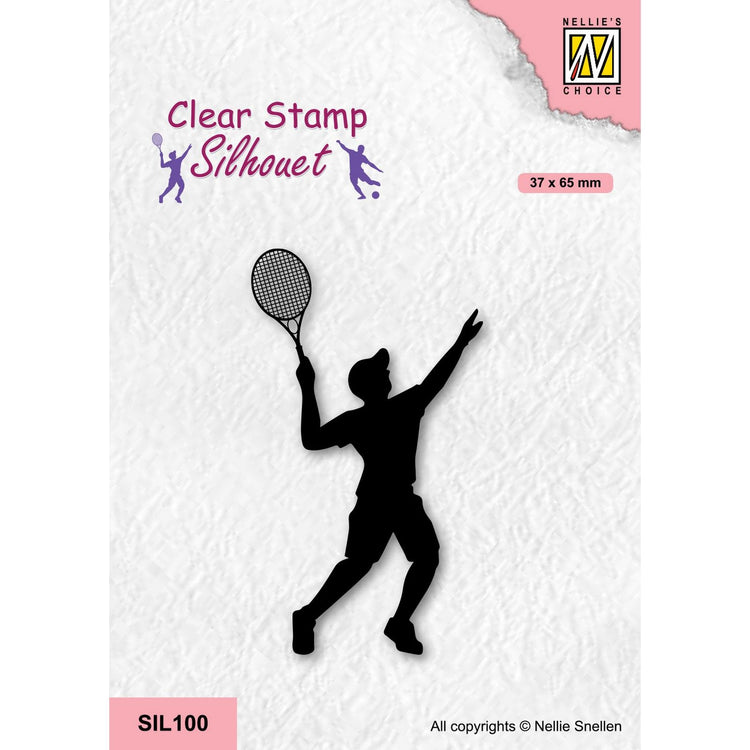 Le choix de Nellie • Tampons transparents silhouette série sport joueur de tennis
