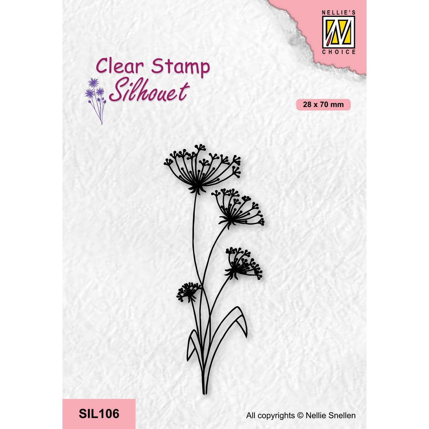 Le choix de Nellie • tampons transparents silhouette fleurs-19