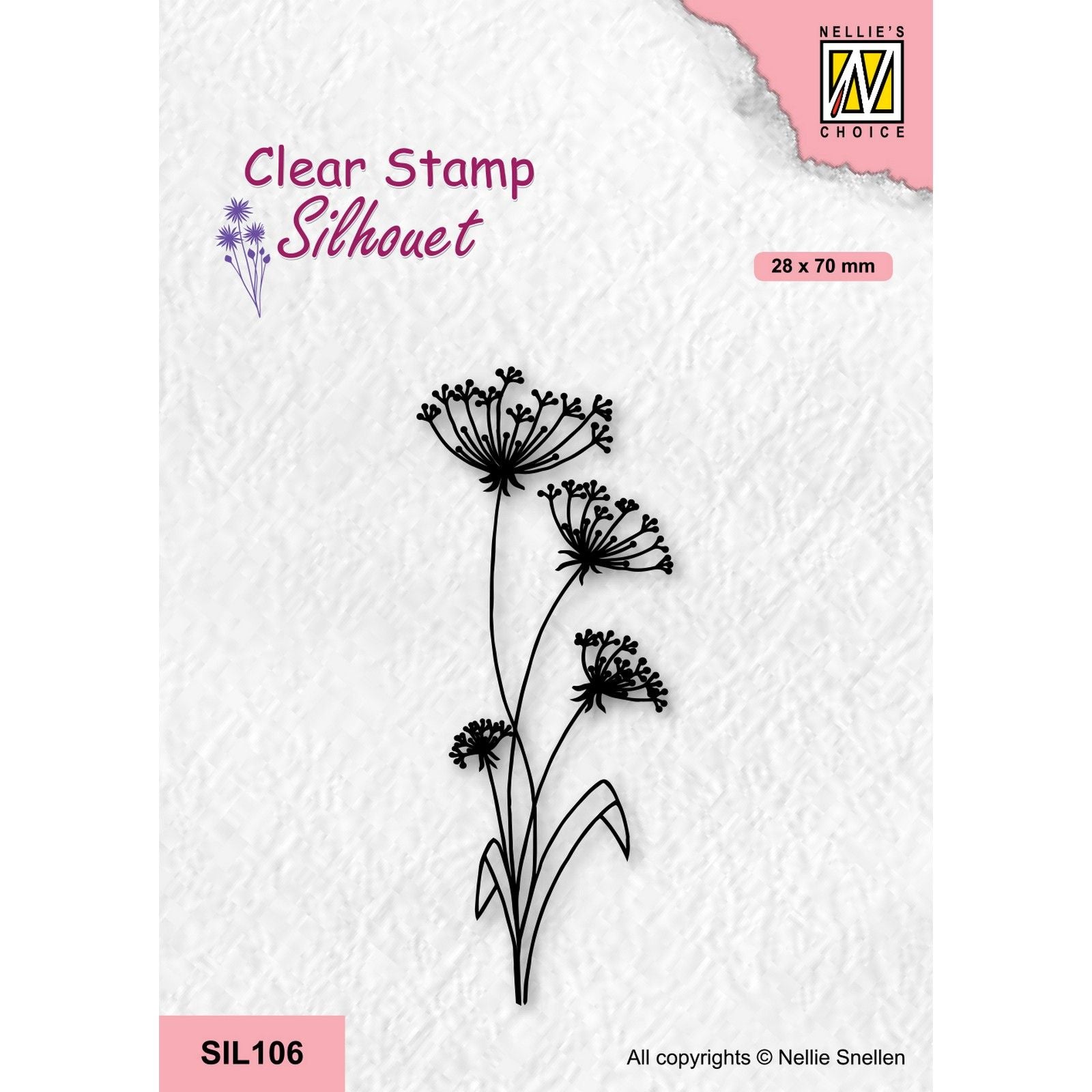 Le choix de Nellie • tampons transparents silhouette fleurs-19
