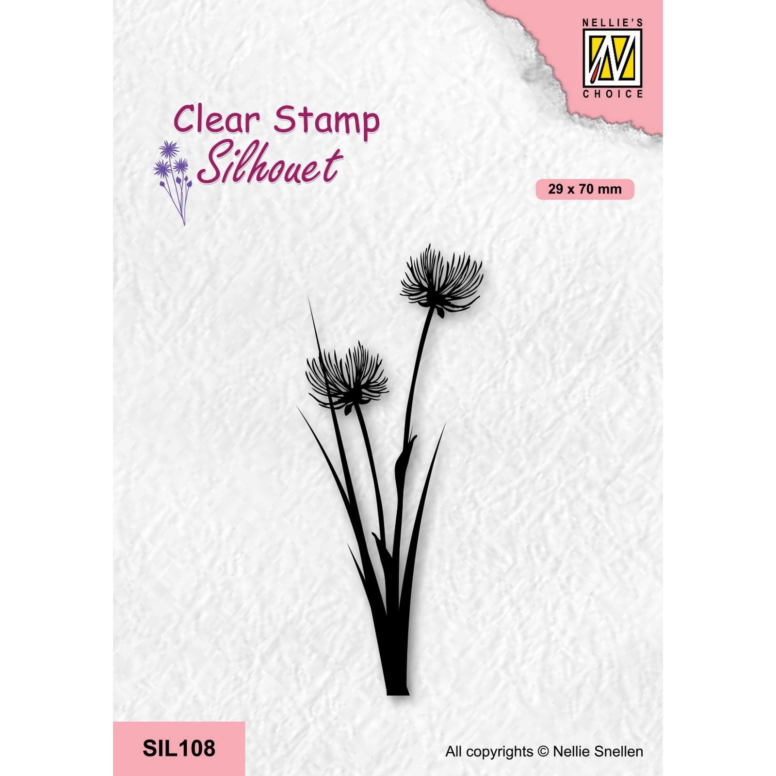 Le choix de Nellie • tampons transparents silhouette fleurs-21