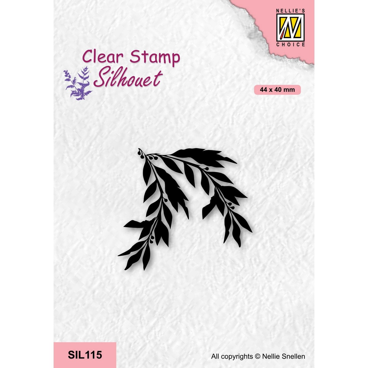 Le choix de Nellie • tampons transparents silhouette branche de saule