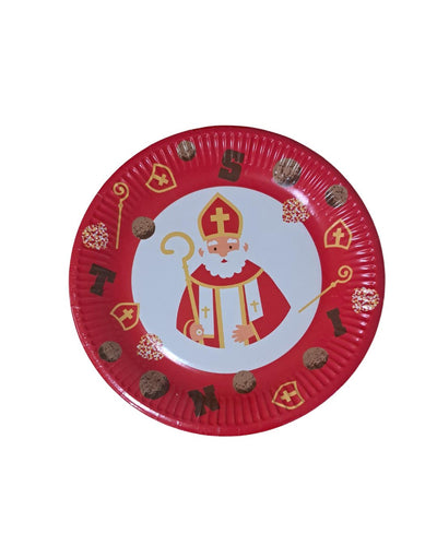 Assiettes Sinterklaas carton rouge ø23cm