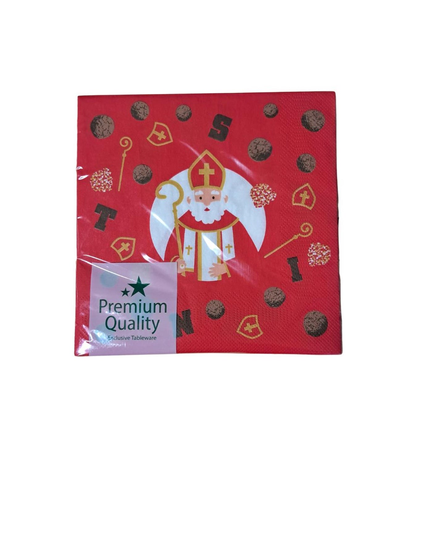Serviettes Sinterklaas 3 épaisseurs rouge