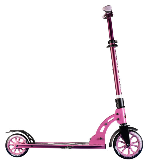 Six degrés à 2 roues Kinderstep pliable Feuille de pied rose noir