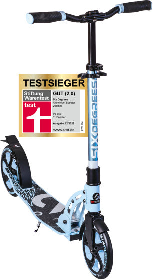 Six degrés à 2 roues étape pliante pied pied pastel bleu noir