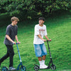 Scooter à six degrés à 2 roues avec suspension avant frein à pied pliable noir