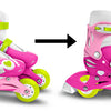 Skids Control en ligne patins de blanc rose réglable Taille 27-30