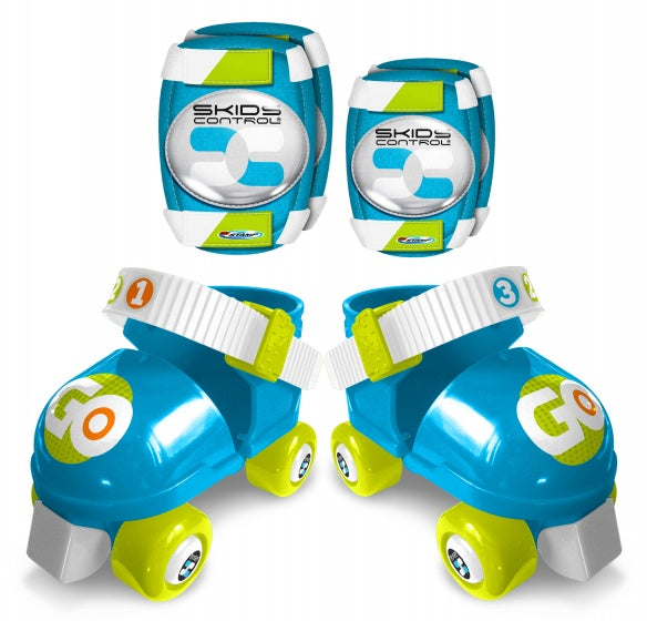 Contrôle des patins - patinage à rouleaux avec protection garçons bleu taille 23-27