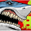 Contrôle des patins - Shark Skateboard Junior Wood PVC Bleu rouge