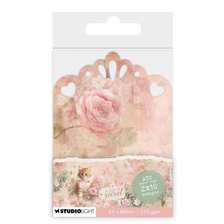 Studio Light • Étiquettes secrètes d'un chat, papier ATC 250 g/m²