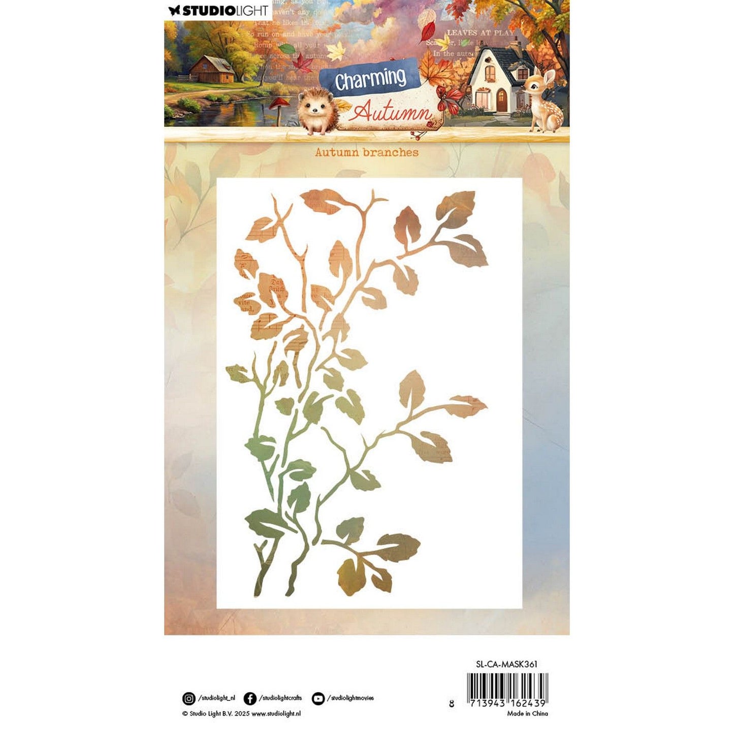 Studio light • charmant masque d'automne branches d'automne