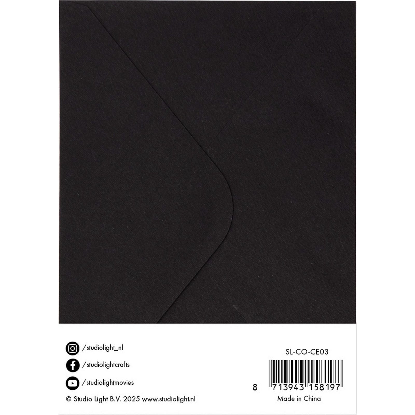 Studio light • consommables cartes enveloppes noir a6
