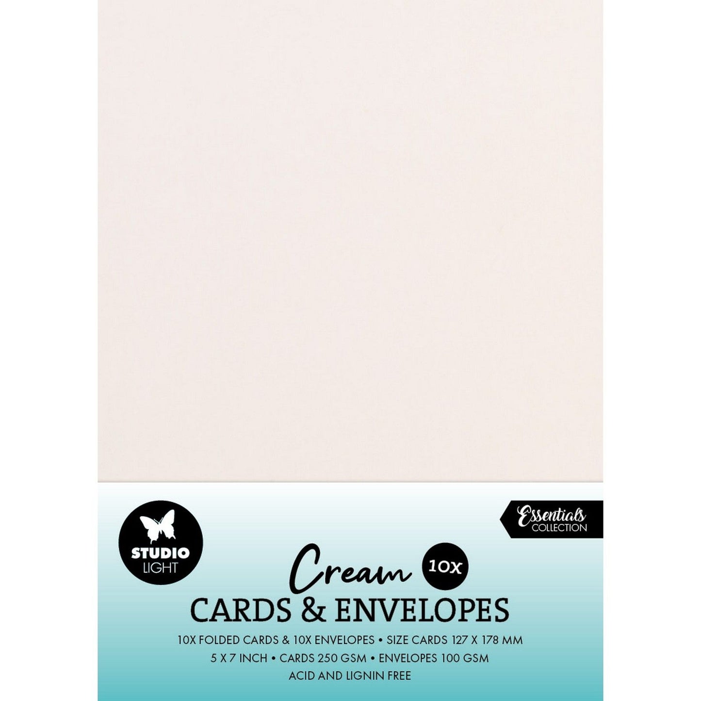 Studio light • enveloppes cartes crème 12,70x17,78cm