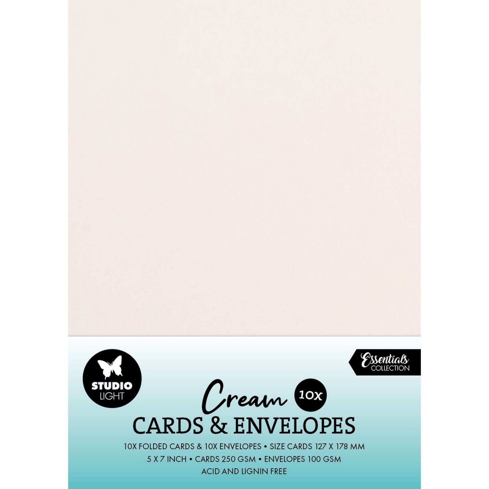 Studio light • enveloppes cartes crème 12,70x17,78cm