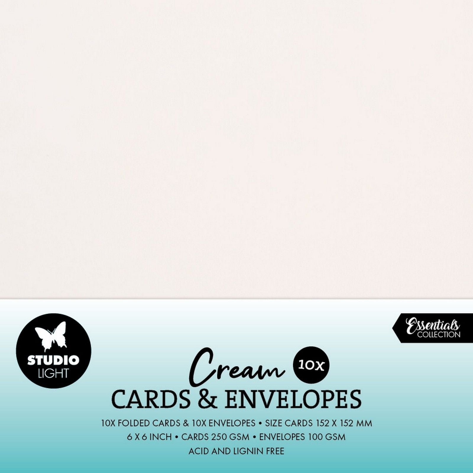 Studio light • enveloppes cartes crème 15,24x15,24cm