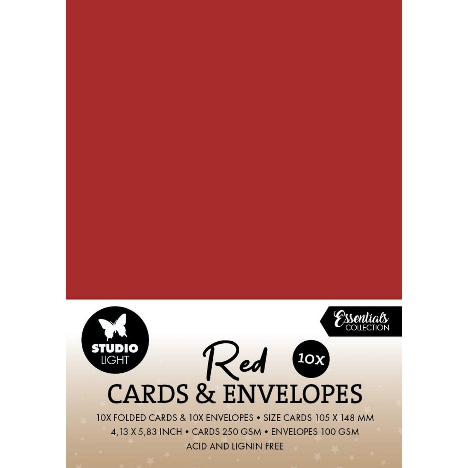 Studio light • consommables cartes enveloppes Noël rouge