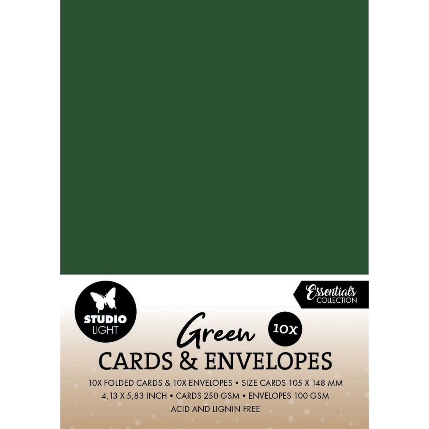 Studio light • consommables cartes enveloppes Noël vert