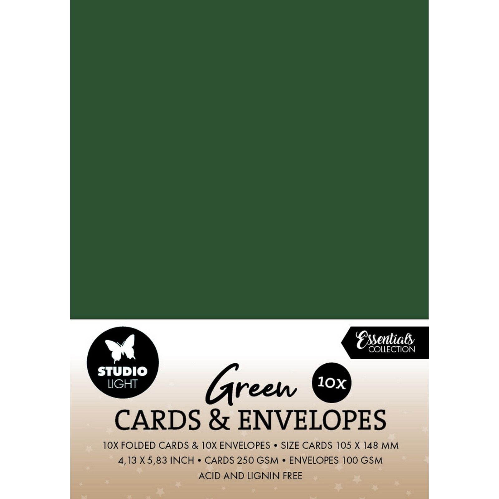 Studio light • consommables cartes enveloppes Noël vert