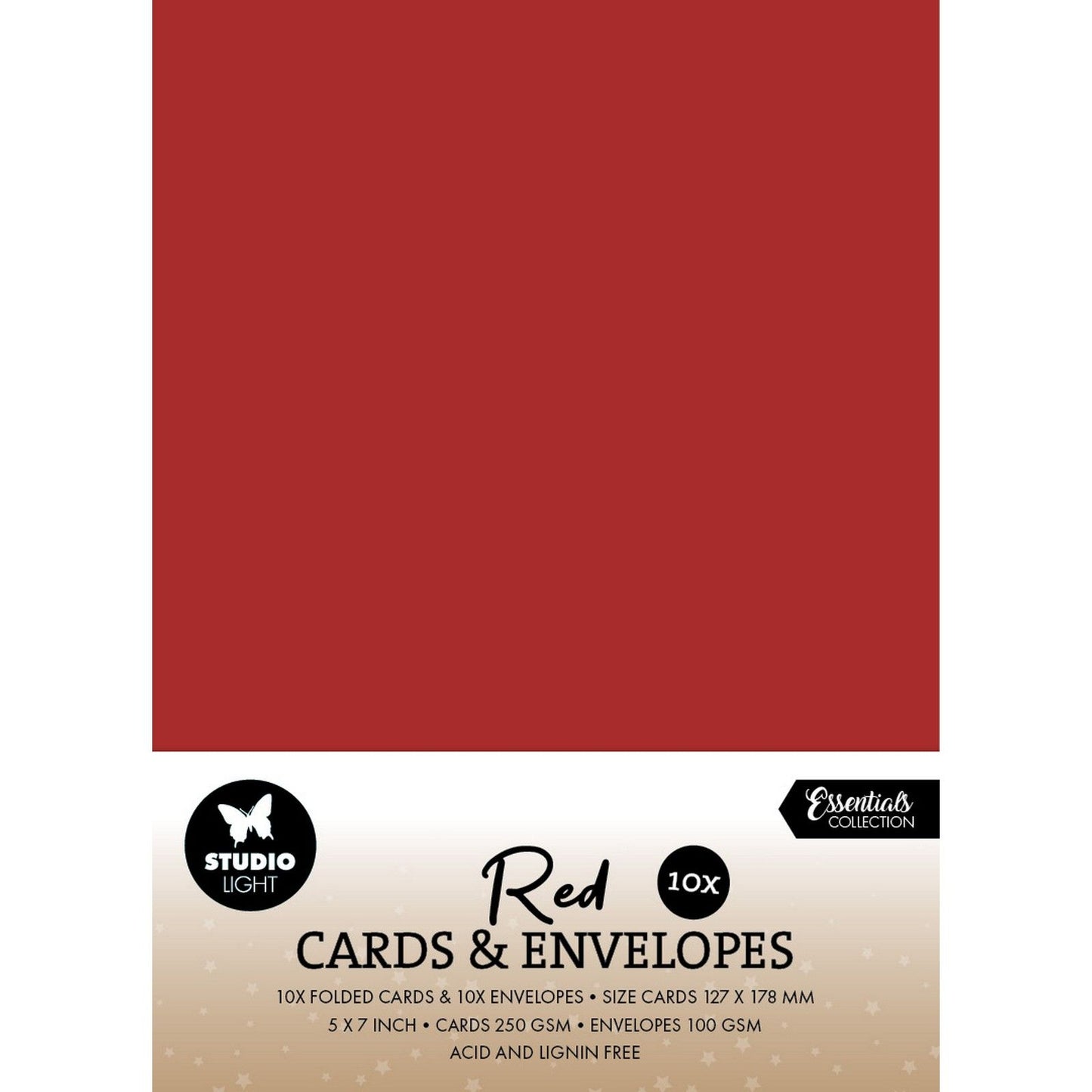 Studio light • consommables cartes enveloppes Noël rouge