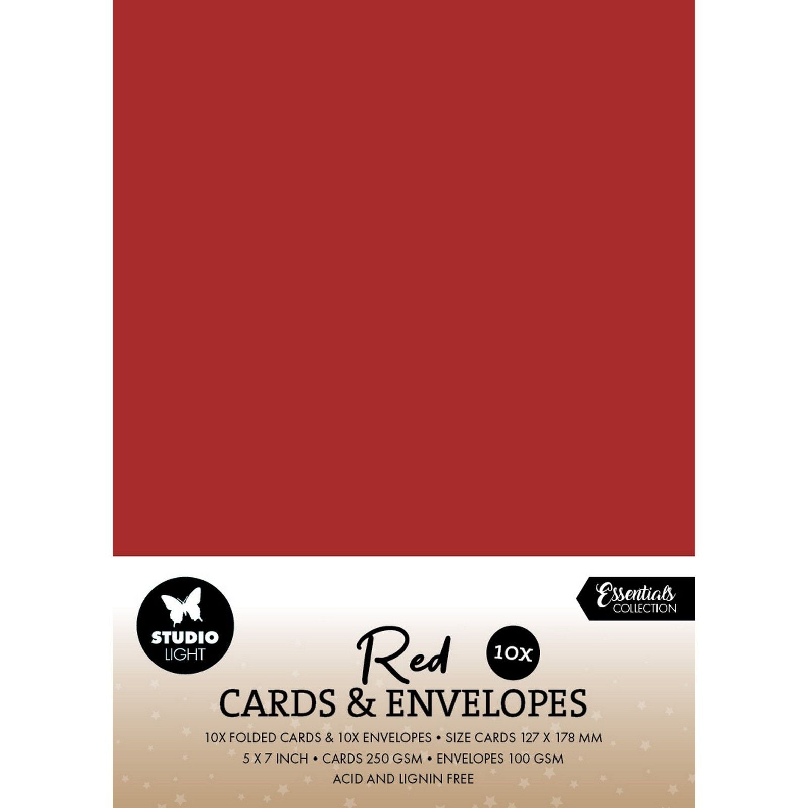 Studio light • consommables cartes enveloppes Noël rouge