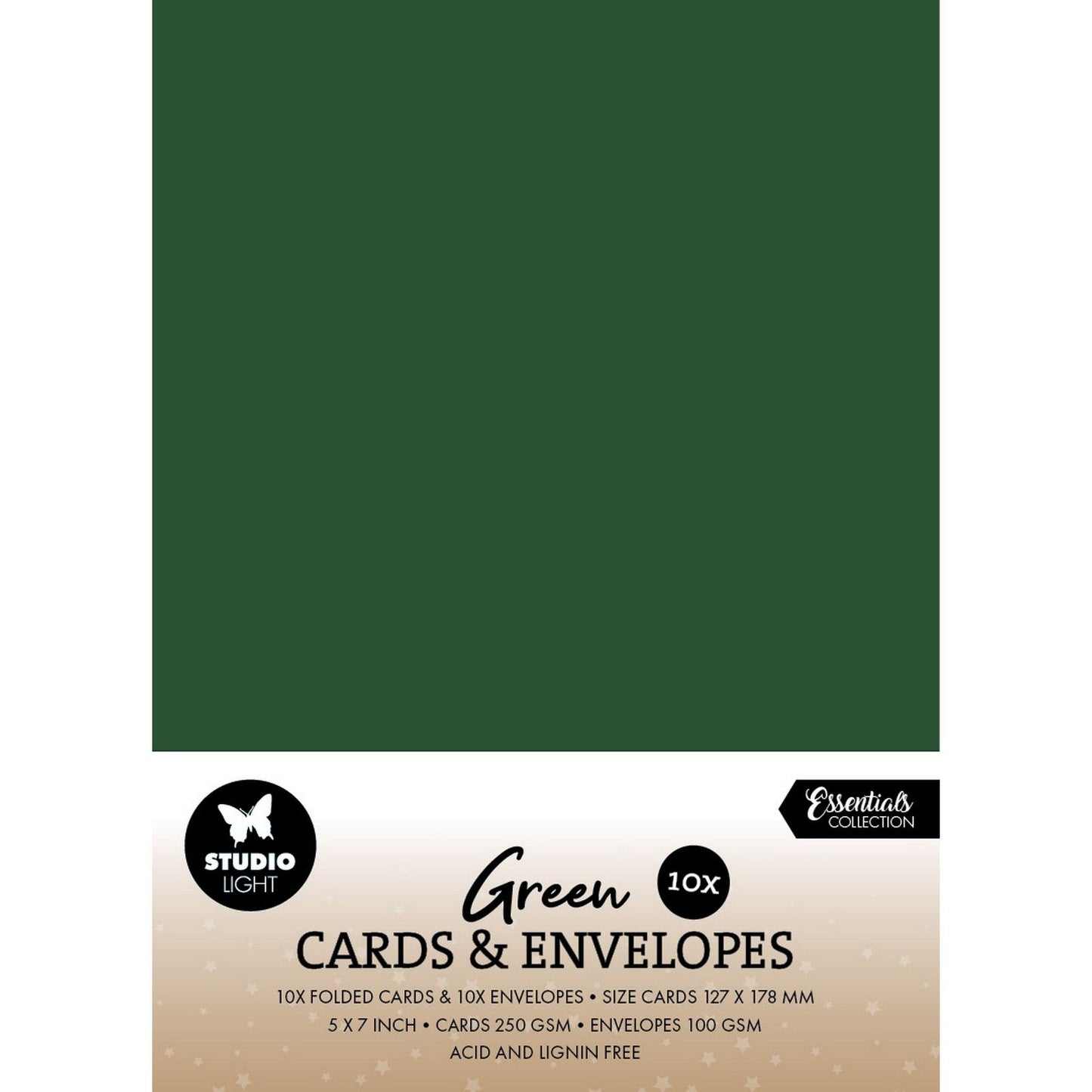 Studio light • consommables cartes enveloppes Noël vert